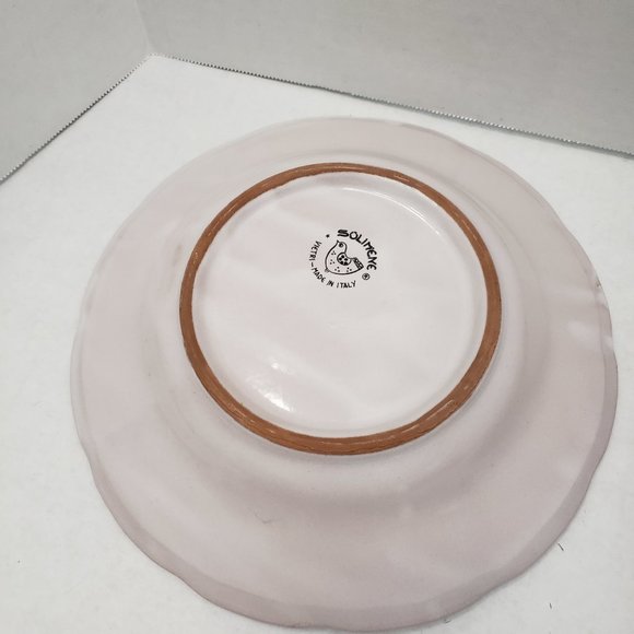 VIETRI SOLIMENE Plate Bowl Flower Leaf Floral Dots - Picture 5 of 16